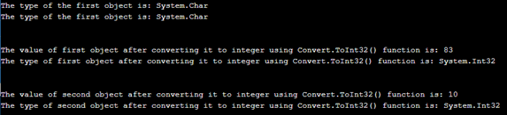 C# object to int output 1