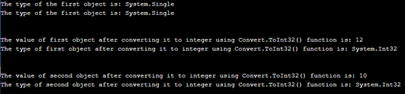 C# object to int output 2