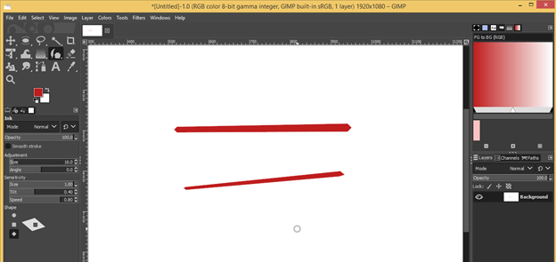 GIMP line tool output 19