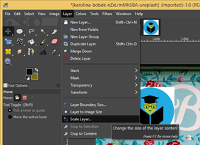 GIMP resize image output 20