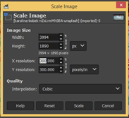GIMP resize image output 6.2