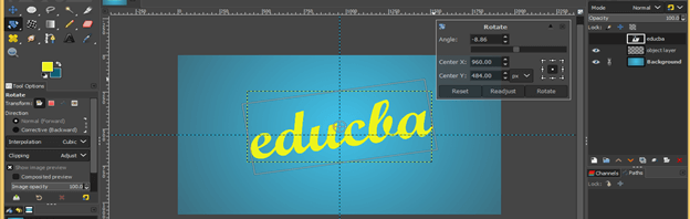 GIMP text shadow output 14