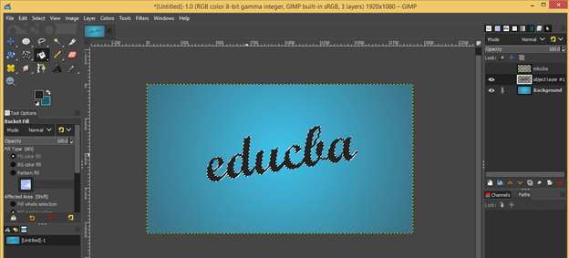 GIMP text shadow output 22