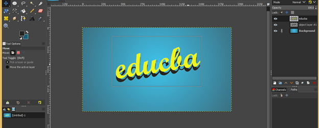 GIMP text shadow output 24