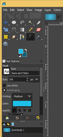 GIMP text shadow output 8
