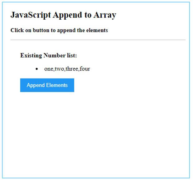JavaScript Append to Array 1
