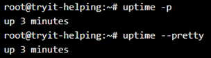 Linux uptime output 2