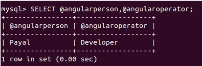 MySQL SELECT INTO Variable-1.10