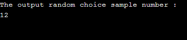 NumPy random choice 1