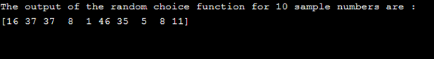NumPy random choice 2-1