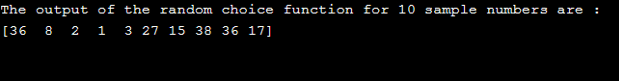 NumPy random choice 2-2
