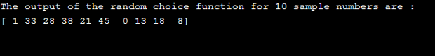 NumPy random choice 2-3