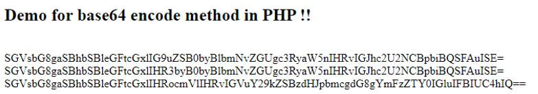PHP base64 encode 1