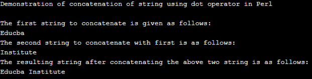 Perl concatenate string 1