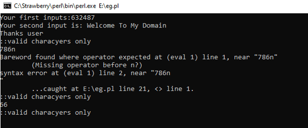 Perl eval 2
