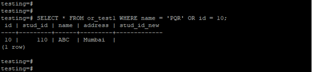PostgreSQL OR 4