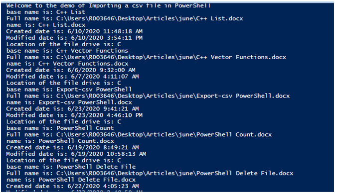 Powershell import