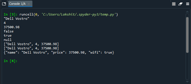 Python Object to JSON 1
