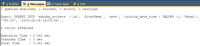 SQL NOT NULL output 4