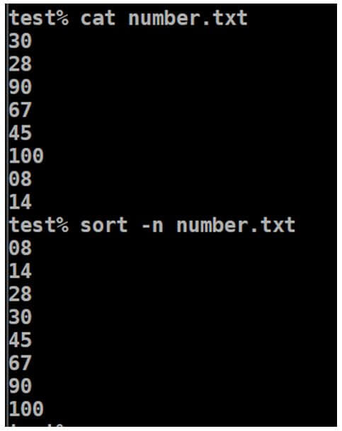 Unix Sort by Column 6