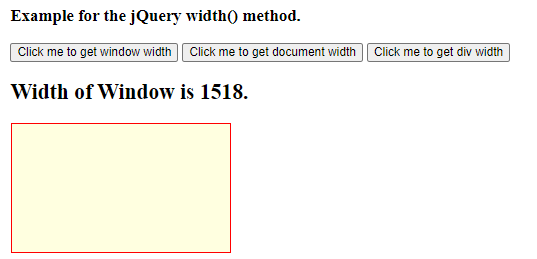 jQuery width 2