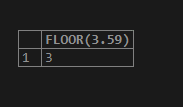 mysql floor output 1