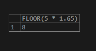 mysql floor output 2