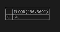mysql floor output 3