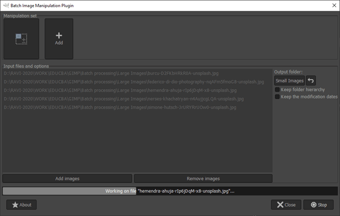 GIMP batch processing output 9