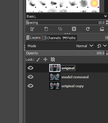 GIMP blur background output 12