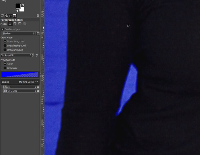 GIMP blur background LaptrinhX