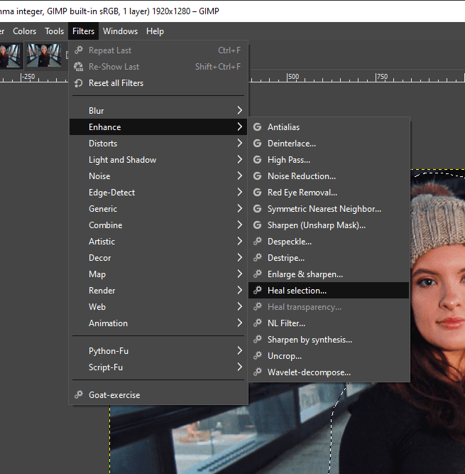 GIMP blur background output 9