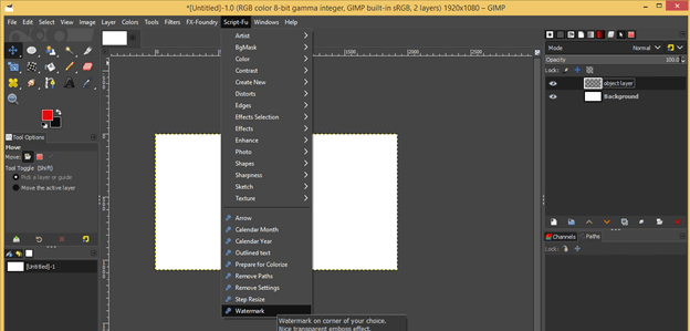 GIMP extensions output 10
