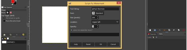 GIMP extensions output 14