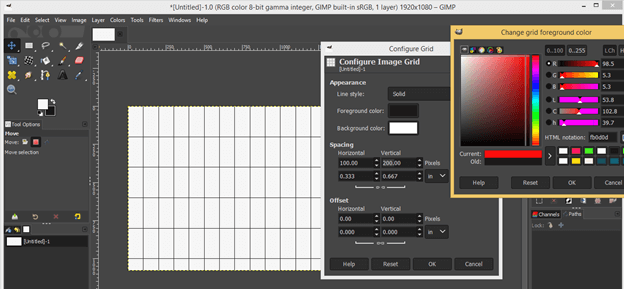 GIMP grid output 11