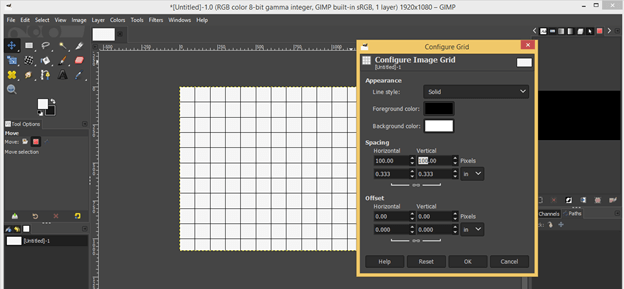 GIMP grid output 6
