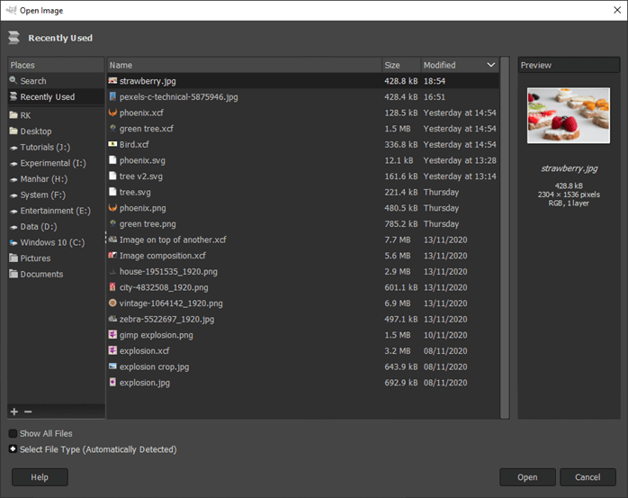 GIMP move selection output 2