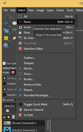 GIMP remove background output 13.1