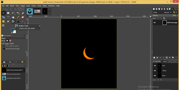 GIMP remove background output 14