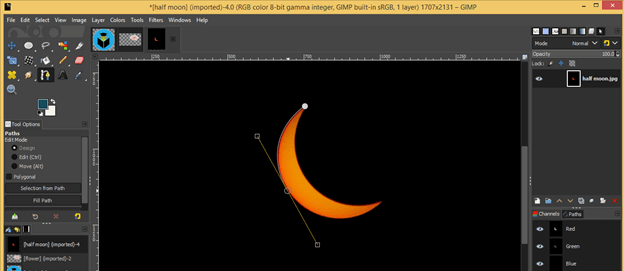 GIMP remove background output 15