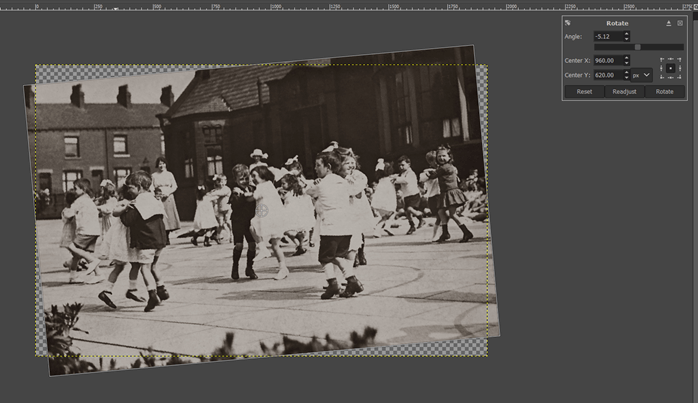 GIMP rotate output 12