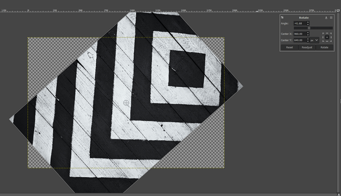 GIMP rotate output 6