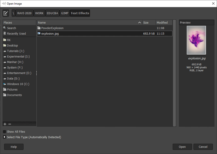 GIMP text effects output 2