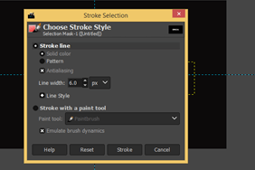 GIMP text outline output 17