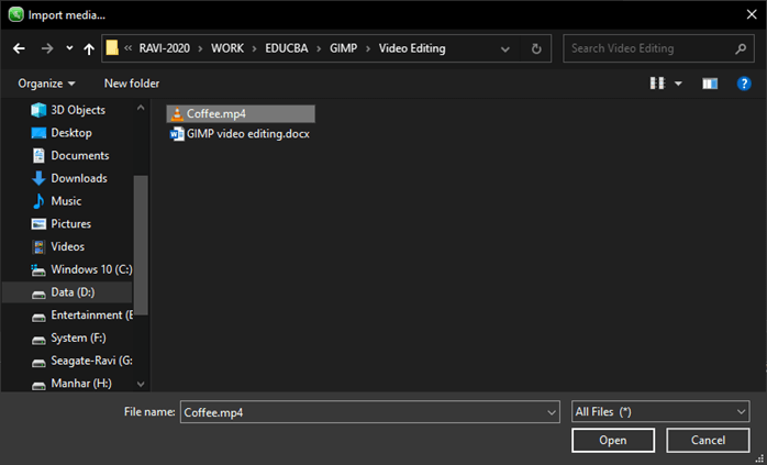  GIMP video modifying output 4