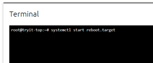 Linux restart output 1