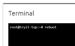 Linux restart output 3