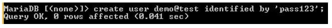 MariaDB create user 1