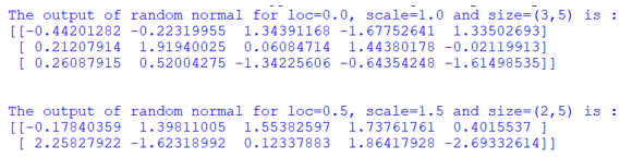 NumPy random normal 4