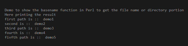 Perl basename 1